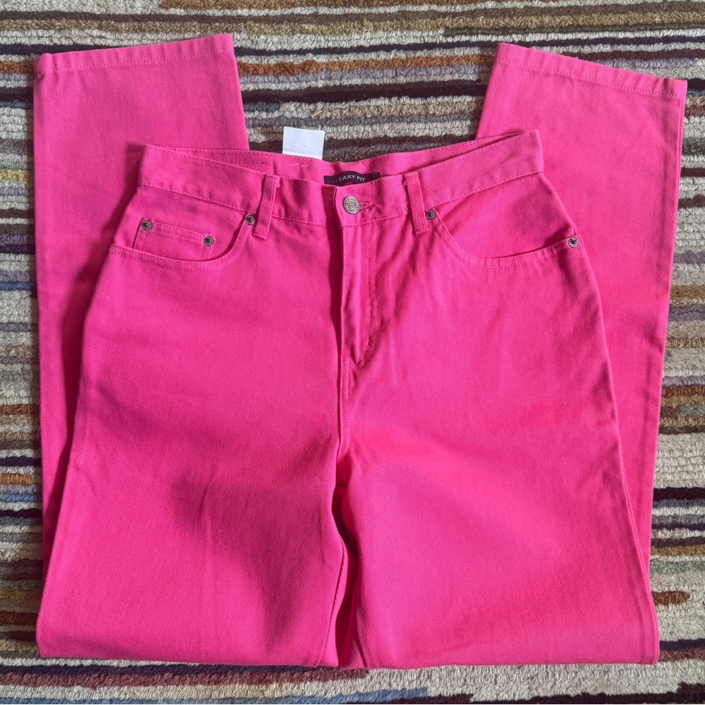 Retro Bill Blass Hot Pink Straight Leg Jeans